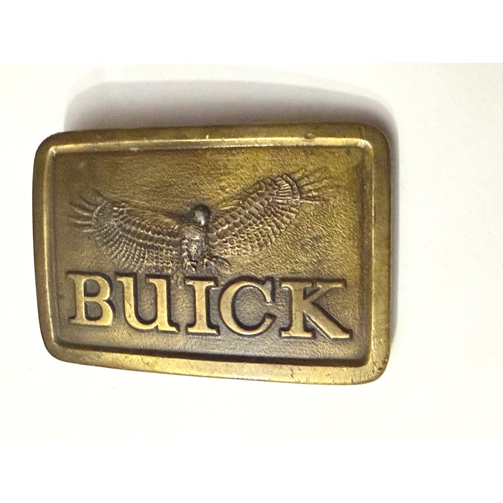 Vintage‎ 1976 Indiana Metal Craft Buick Eagle Belt Buckle Brass Tone GA 25 Mens